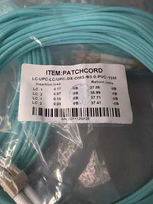 10Gbps LC-LC UPC Fiber Optic Patch Cable OM3-20M/10M/5M/3M/1M