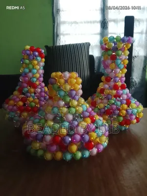 Beaded Flower Vases