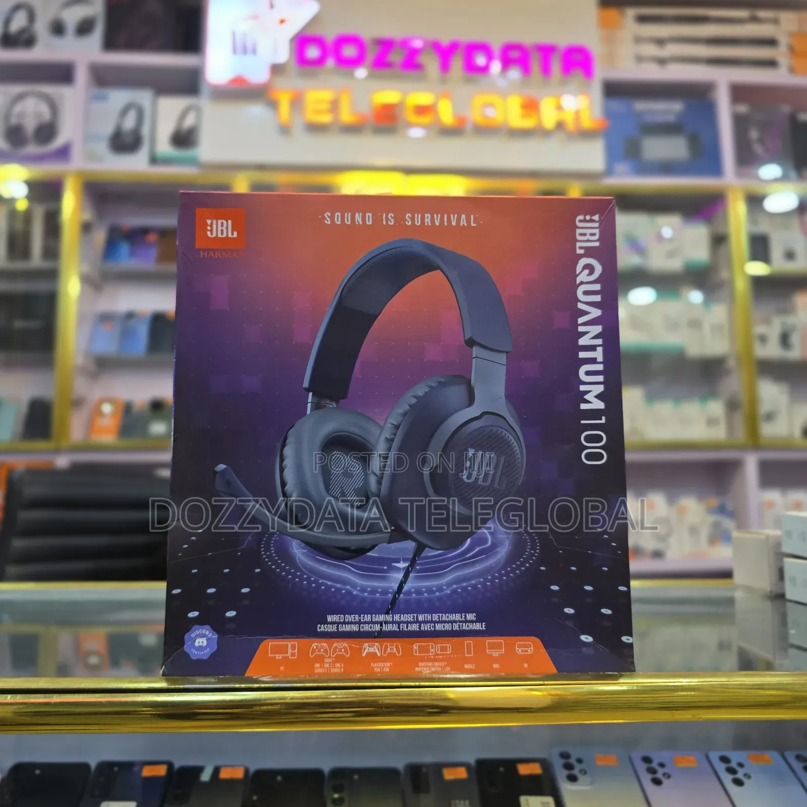 JBL Quantum 100 Wired Over Ear Gaming Headset