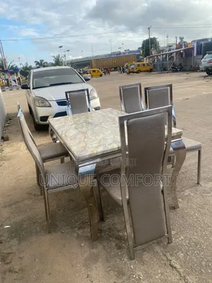 Imported Executive 6 Seaters Real Marble Dining Set