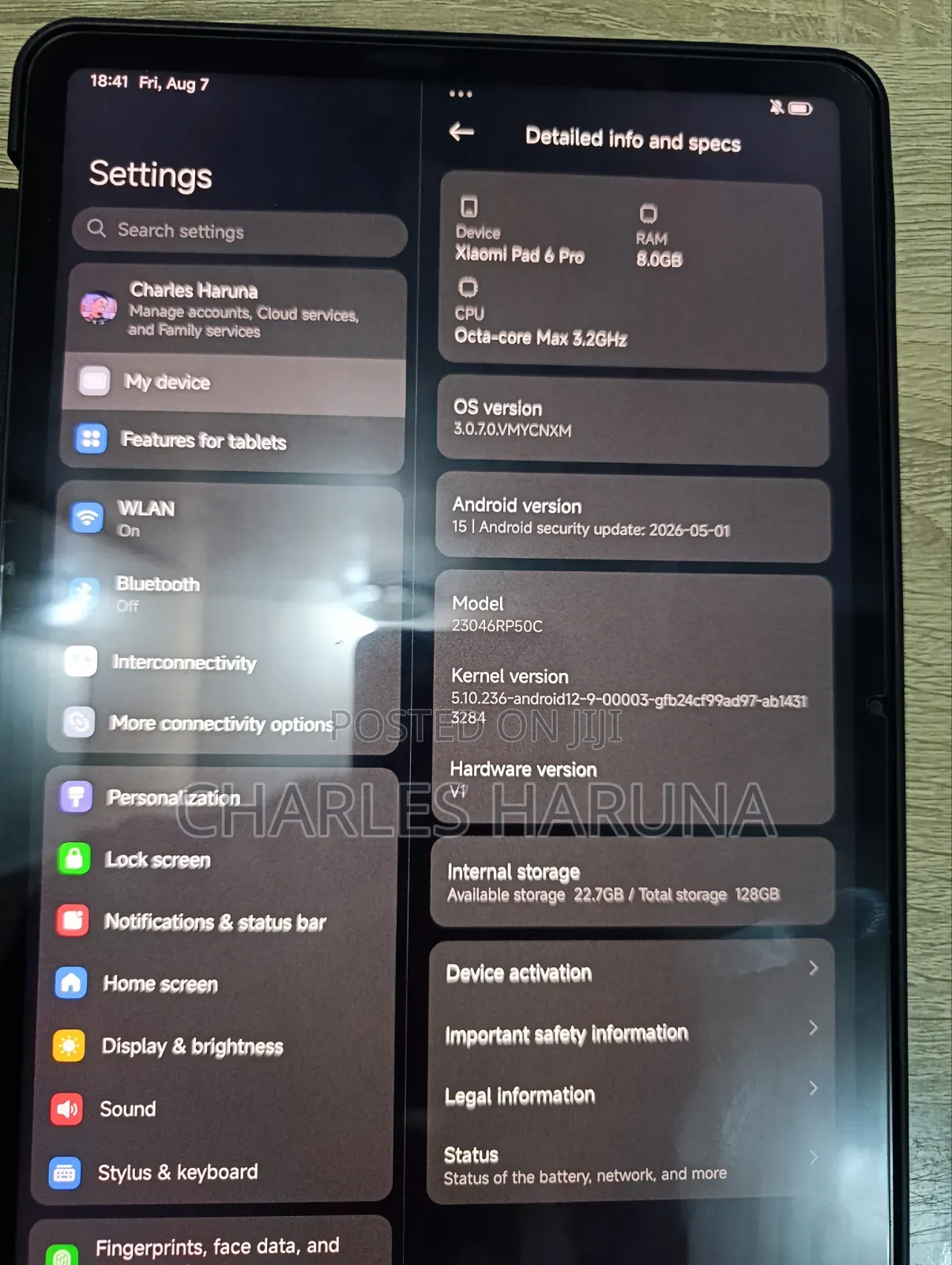 Xiaomi Pad 6 128 GB Blue