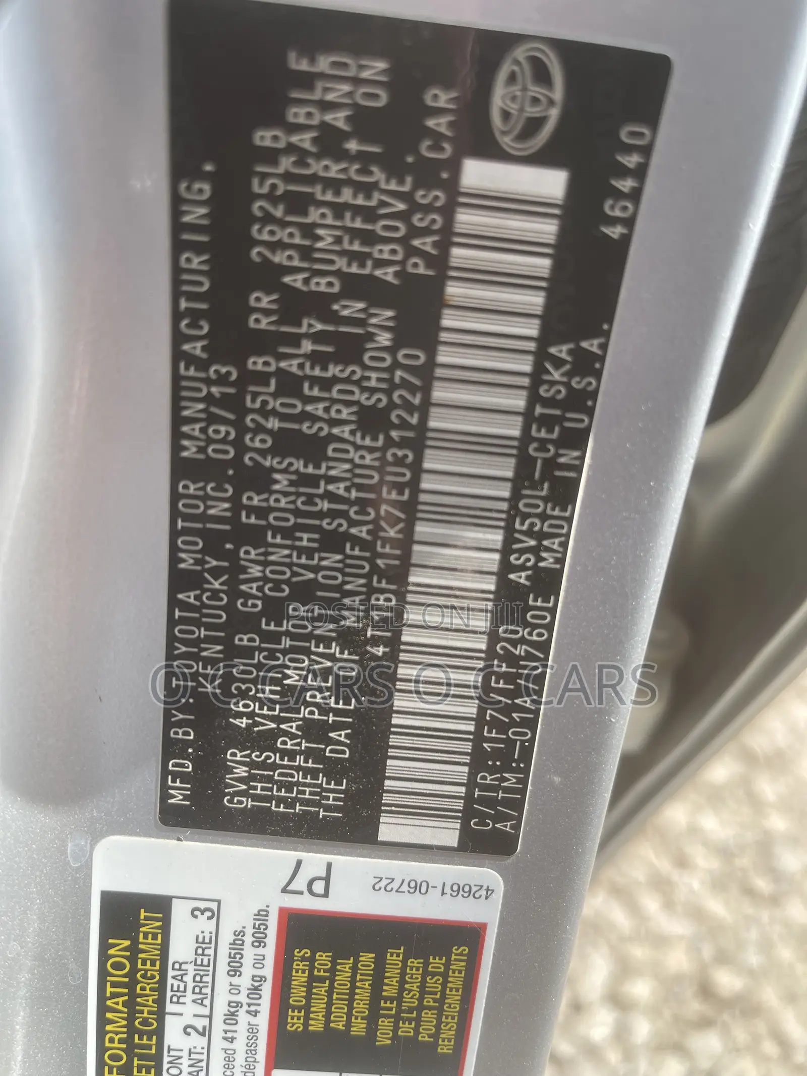 Toyota Camry 2013 Silver