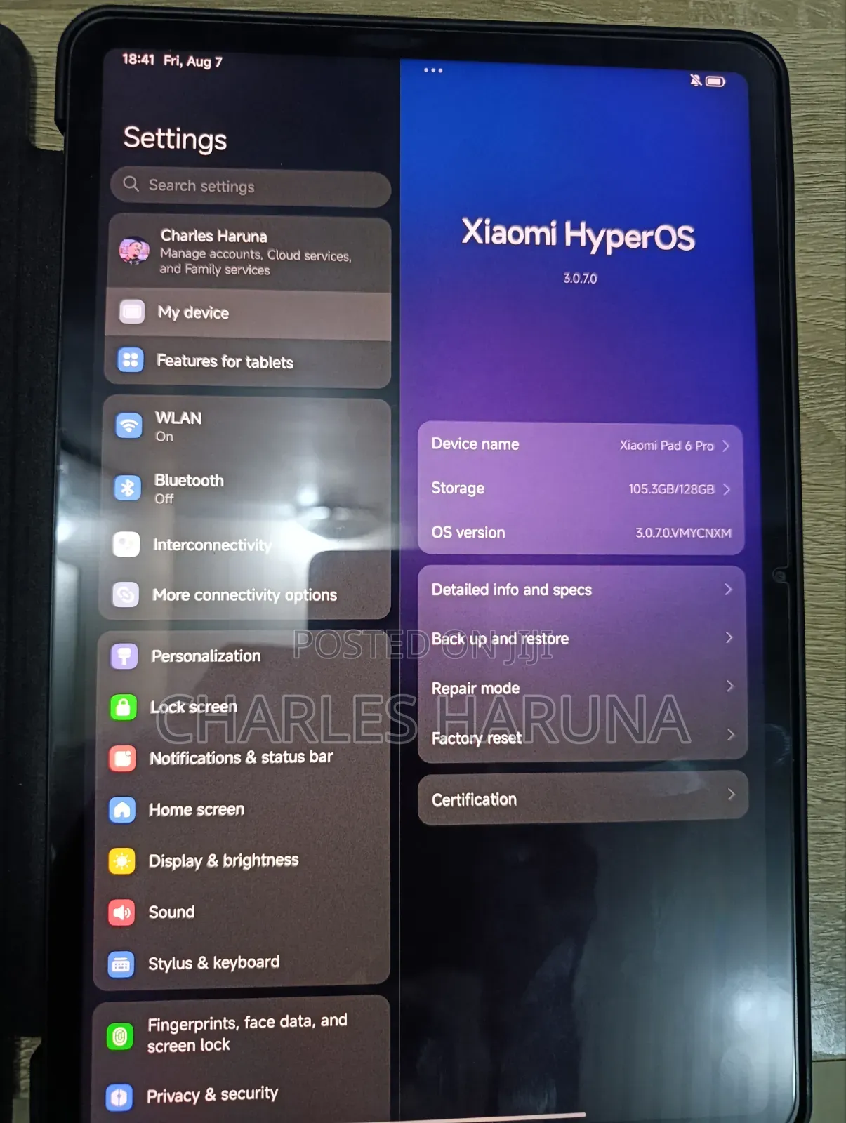 Xiaomi Pad 6 128 GB Blue