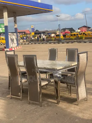 Top Quality 6 Seaters Real Marble Dining Set