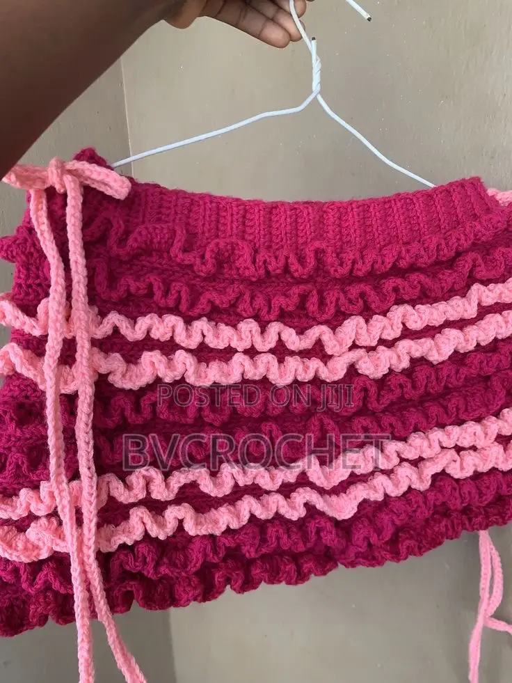 Handmade Crochet Ruffle Short