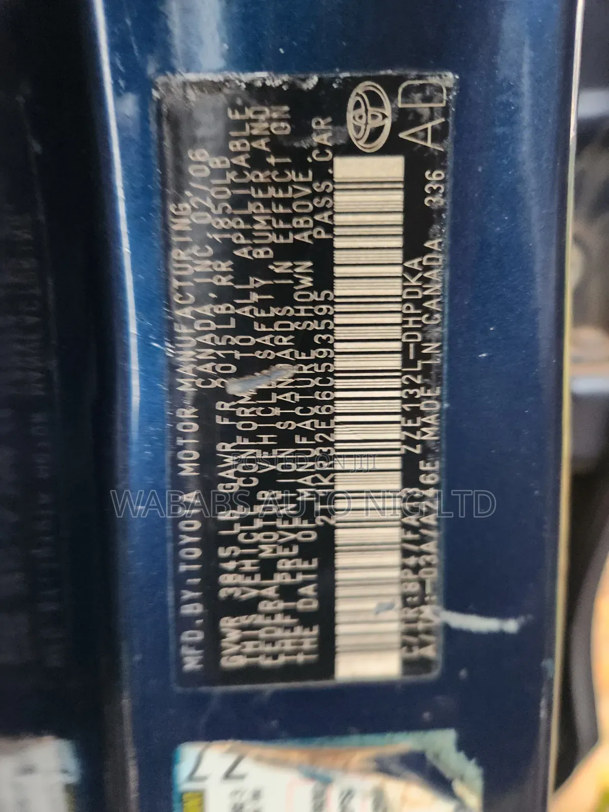 Toyota Matrix 2006 Blue