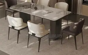 Marble Dining Table by 6 Chairs