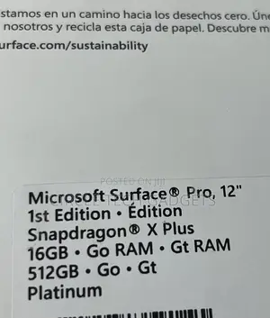 New Microsoft Surface Pro 16GB Qualcomm Snapdragon X Plus SSD 512GB