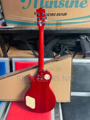 Red Sunburst MS-300 Pro Les Paul Style Jazz Guitar