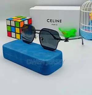 Luxury Celine Gradient Square Sunglasses – Elegant Gold Frame