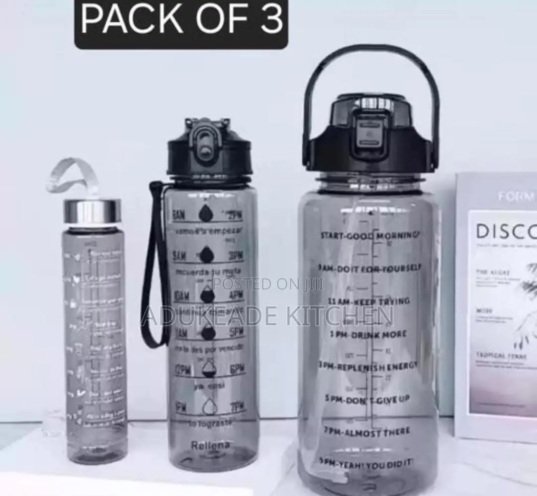 3in1 Transparent Water Bottle