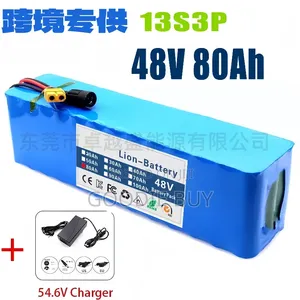 48V 80Ah 13S3P XT60 Lithium Iron Phosphate Battery and 54.6V Charger