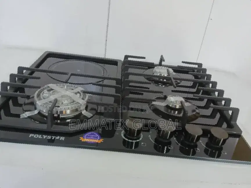 Polystar Inbuilt 3 Gas 1 Electric Burner