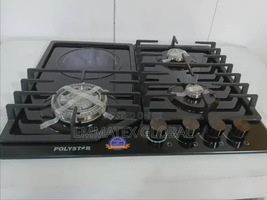 Polystar Inbuilt 3 Gas 1 Electric Burner