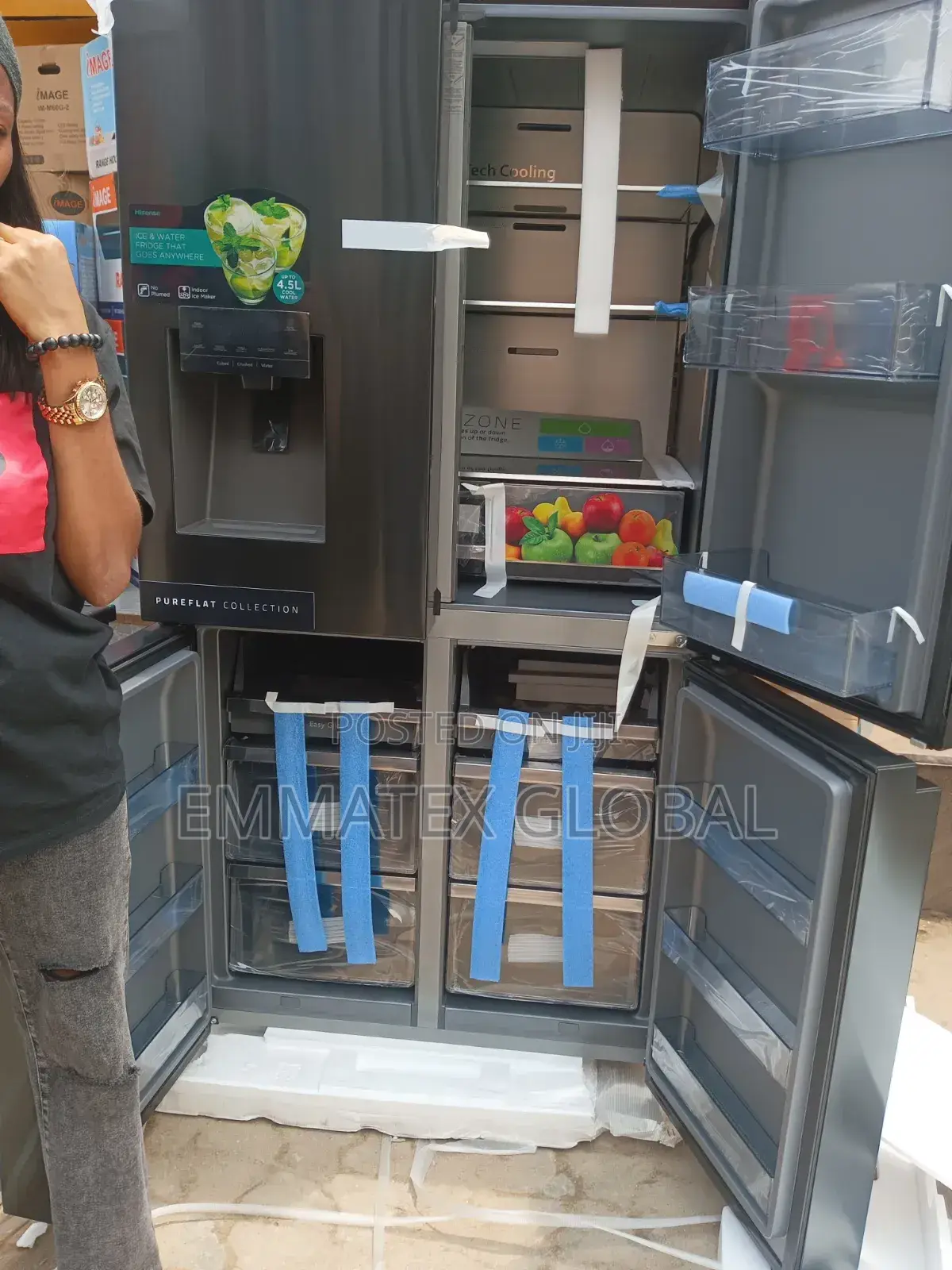 Original Hisense Side by Side Refrigerator 68wc Inverter