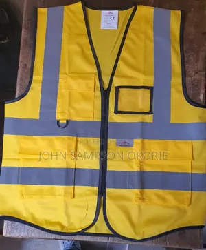 Yellow Reflective Jacket With Pockets