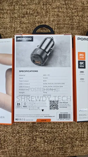 Mini Size Dual Port 50W Car Charger