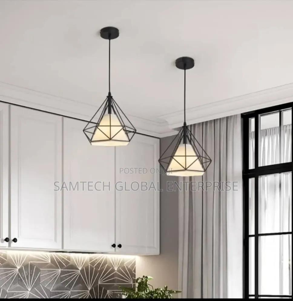 Modern Nordic Diamond Pendant Light – Elegant Minimalist Hanging Lamp