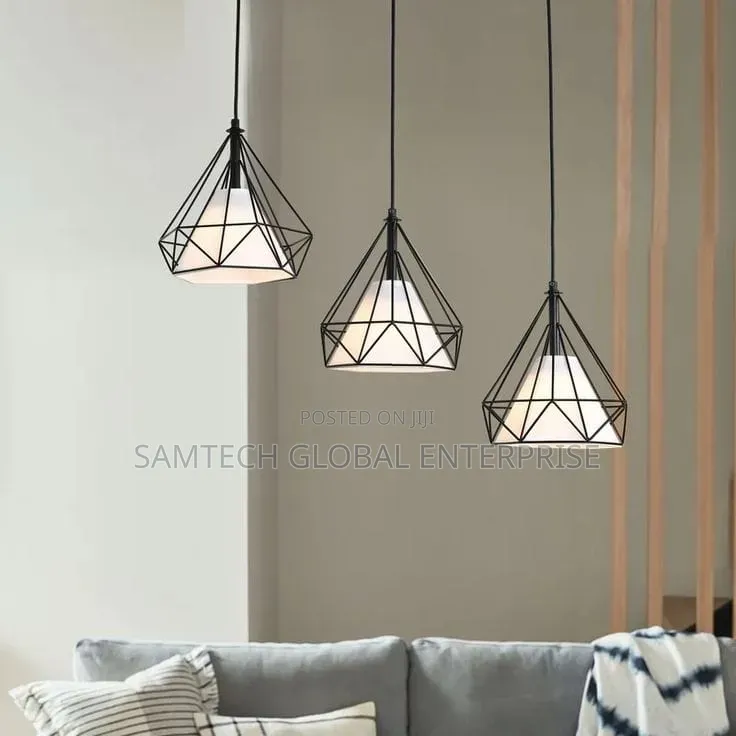Modern Nordic Diamond Pendant Light – Elegant Minimalist Hanging Lamp