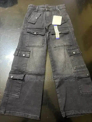 Full Length Multi-Pocket Cargo Jeans