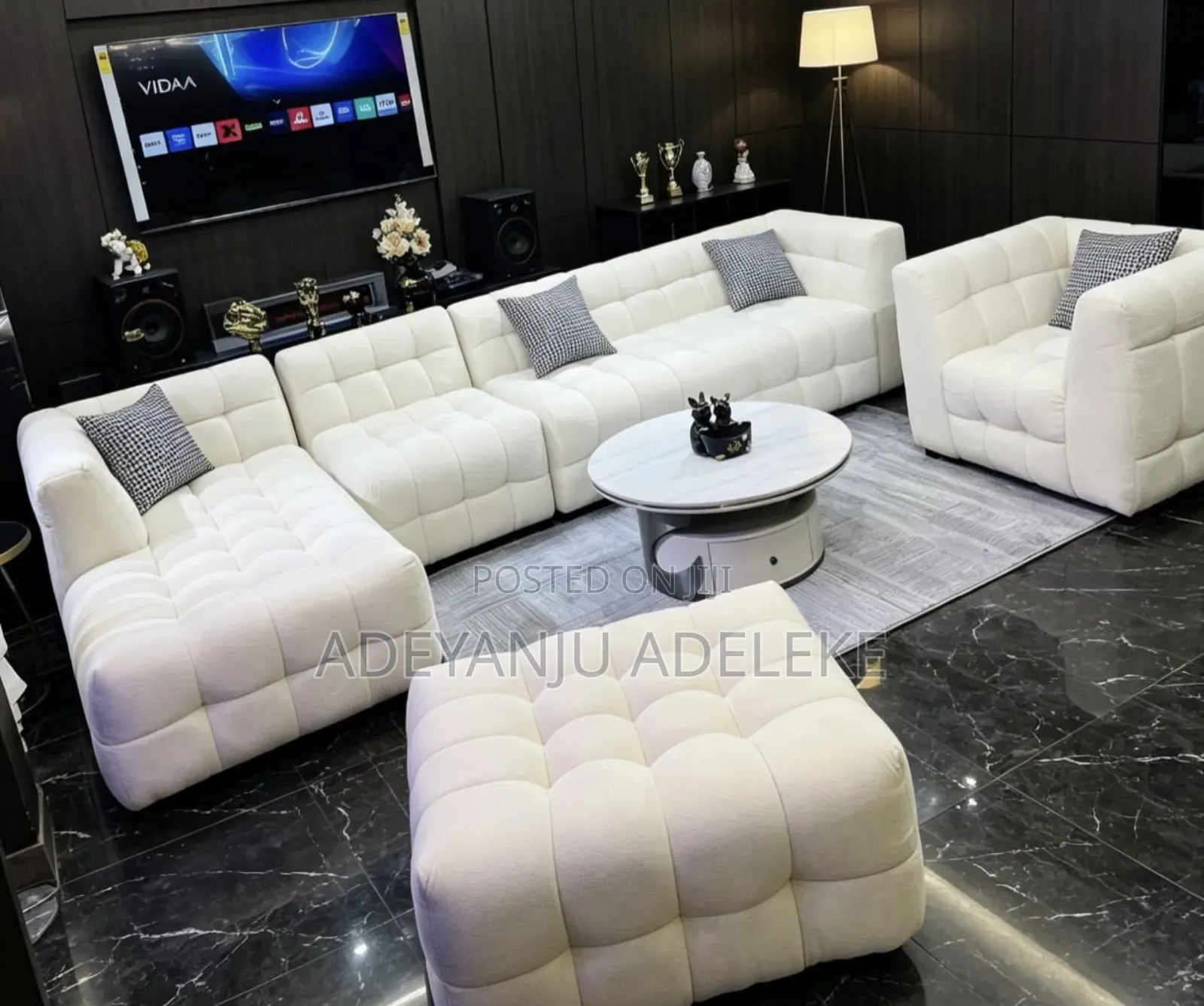 L-Shape Set of Chairs