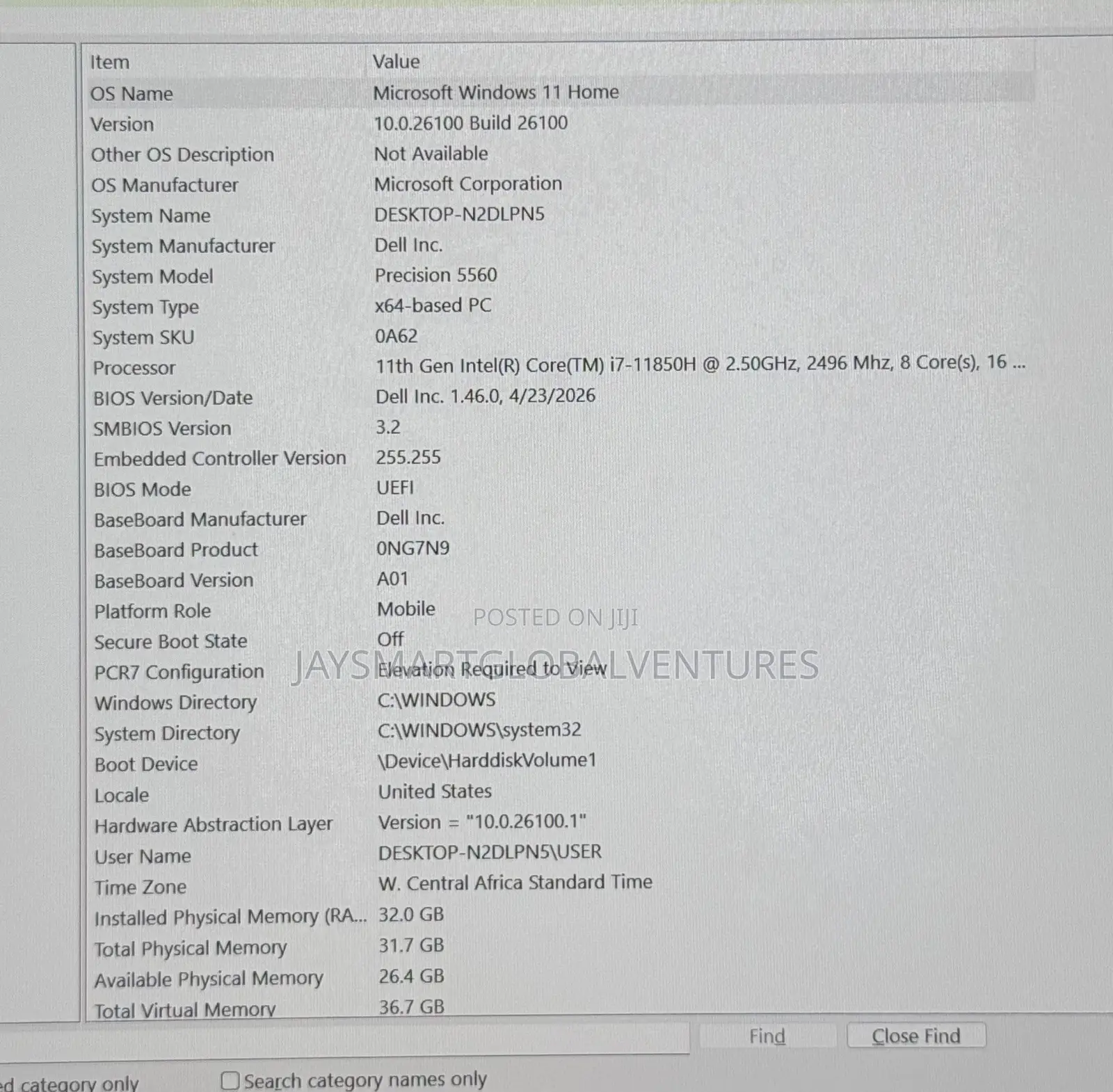 Laptop Dell Precision 5560 32GB Intel Core i7 SSD 1T