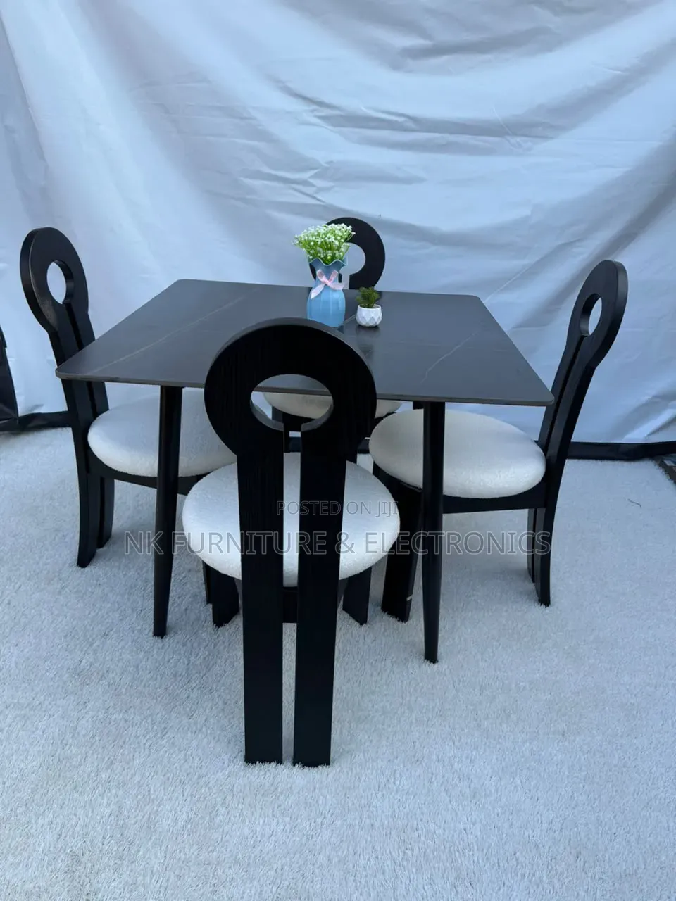 Unique Marble Top Dining  Set by Four