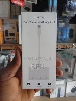 USB C to Audio Adapter With Charger 4 in 1