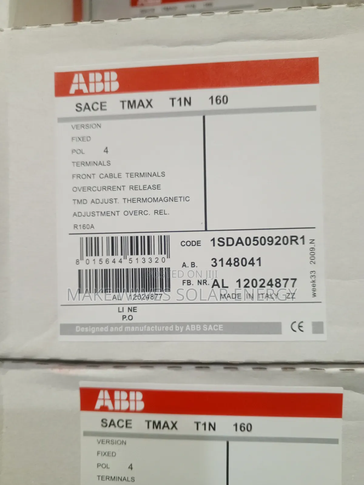 4p 160A ABB Tmax McCb Breaker