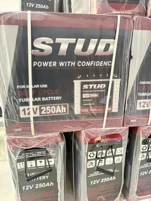 12v 250Ah STUD Tall Tubular Battery
