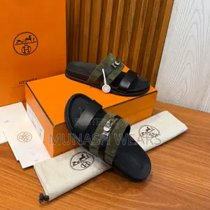 Luxury Hermes Calfskin Slipers Available 40-48