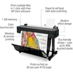 HP DesignJet T630 36" Large Wireless Plotter With Auto Sheet Feeder