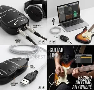 Guitar Link Plug-and-Play USB Audio Interface. Record Audio to Your PC