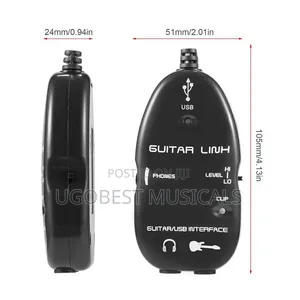 Guitar Link Plug-and-Play USB Audio Interface. Record Audio to Your PC