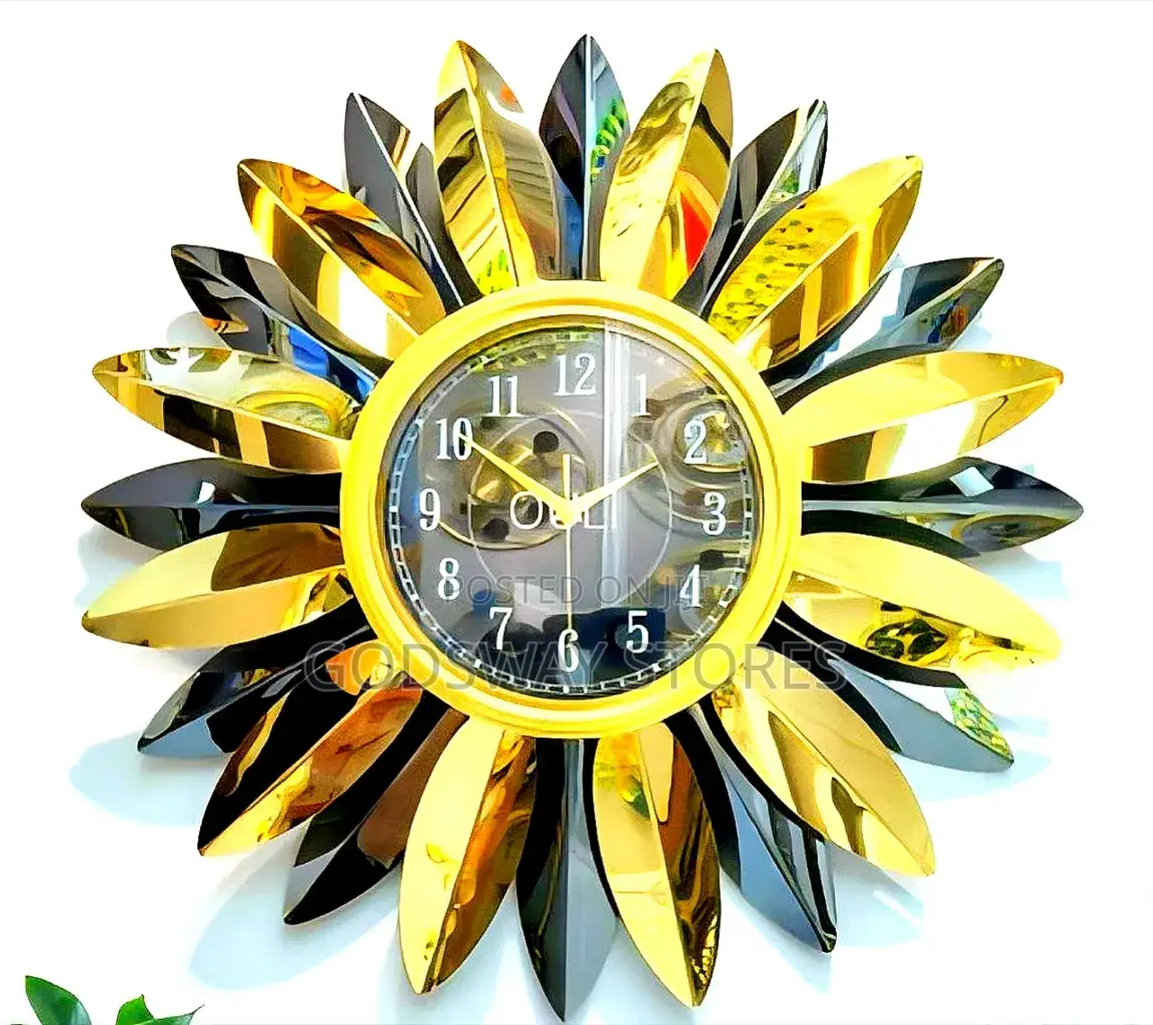 Luxury Leaf Wall Clock