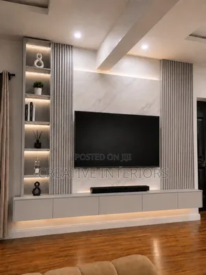 Beautiful Grey Color TV Console