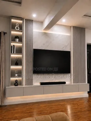 Beautiful Grey Color TV Console