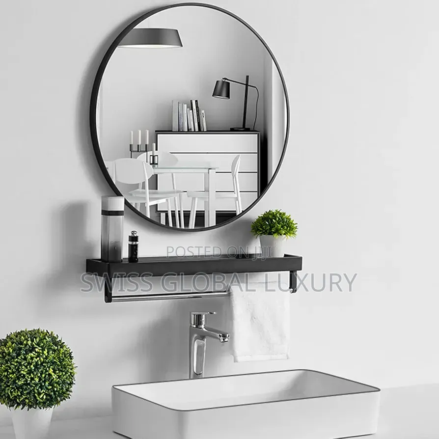 Mirror With Shelf Rack