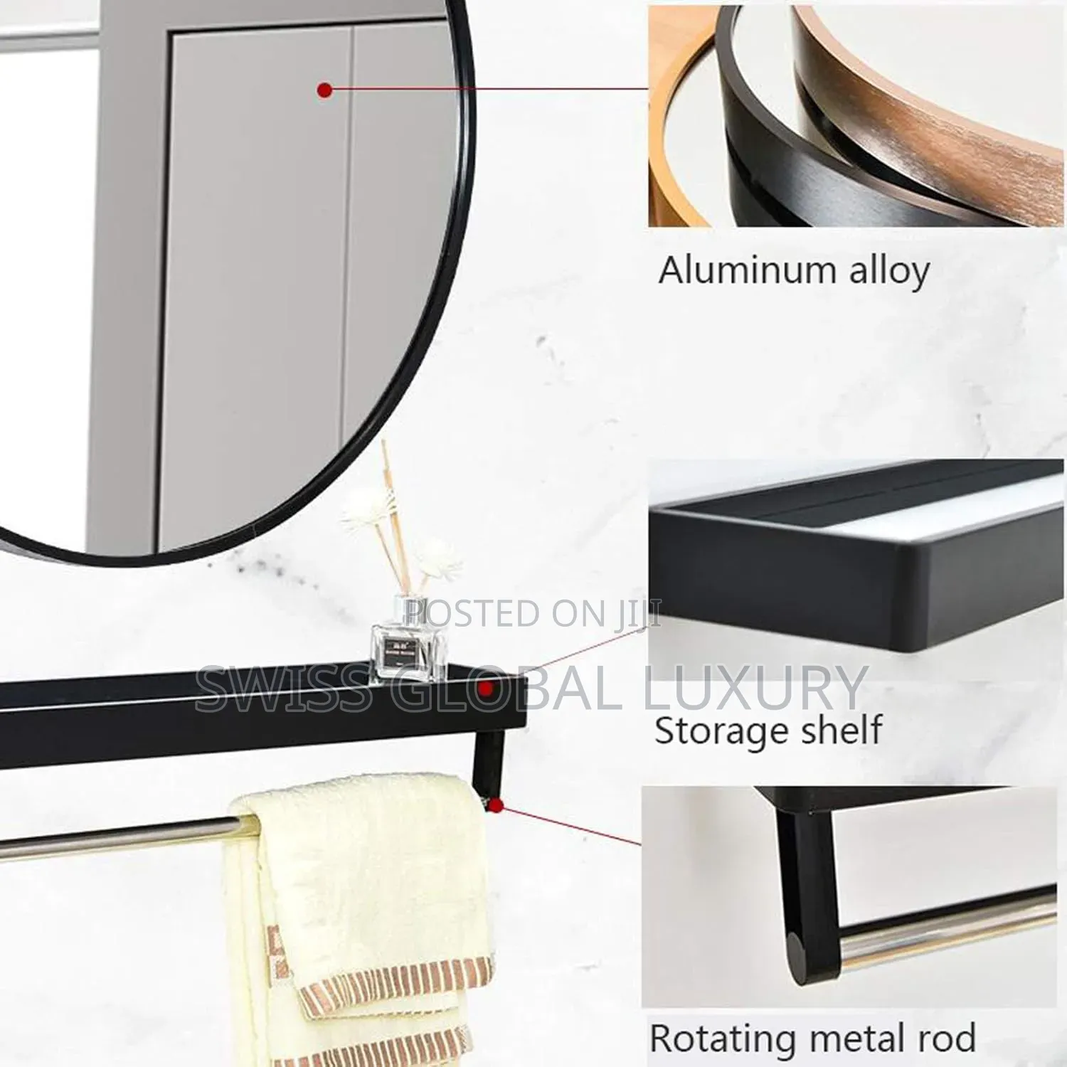 Mirror With Shelf Rack
