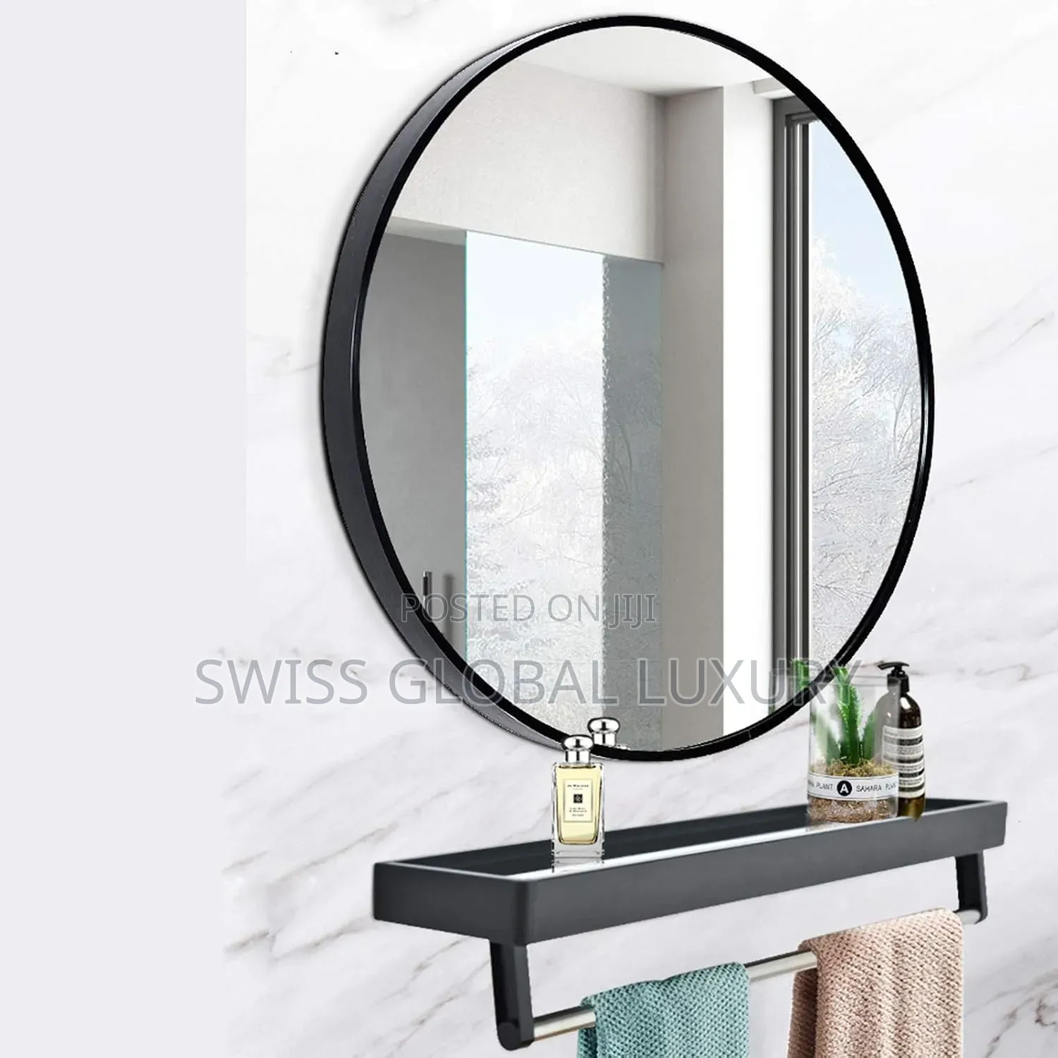 Mirror With Shelf Rack