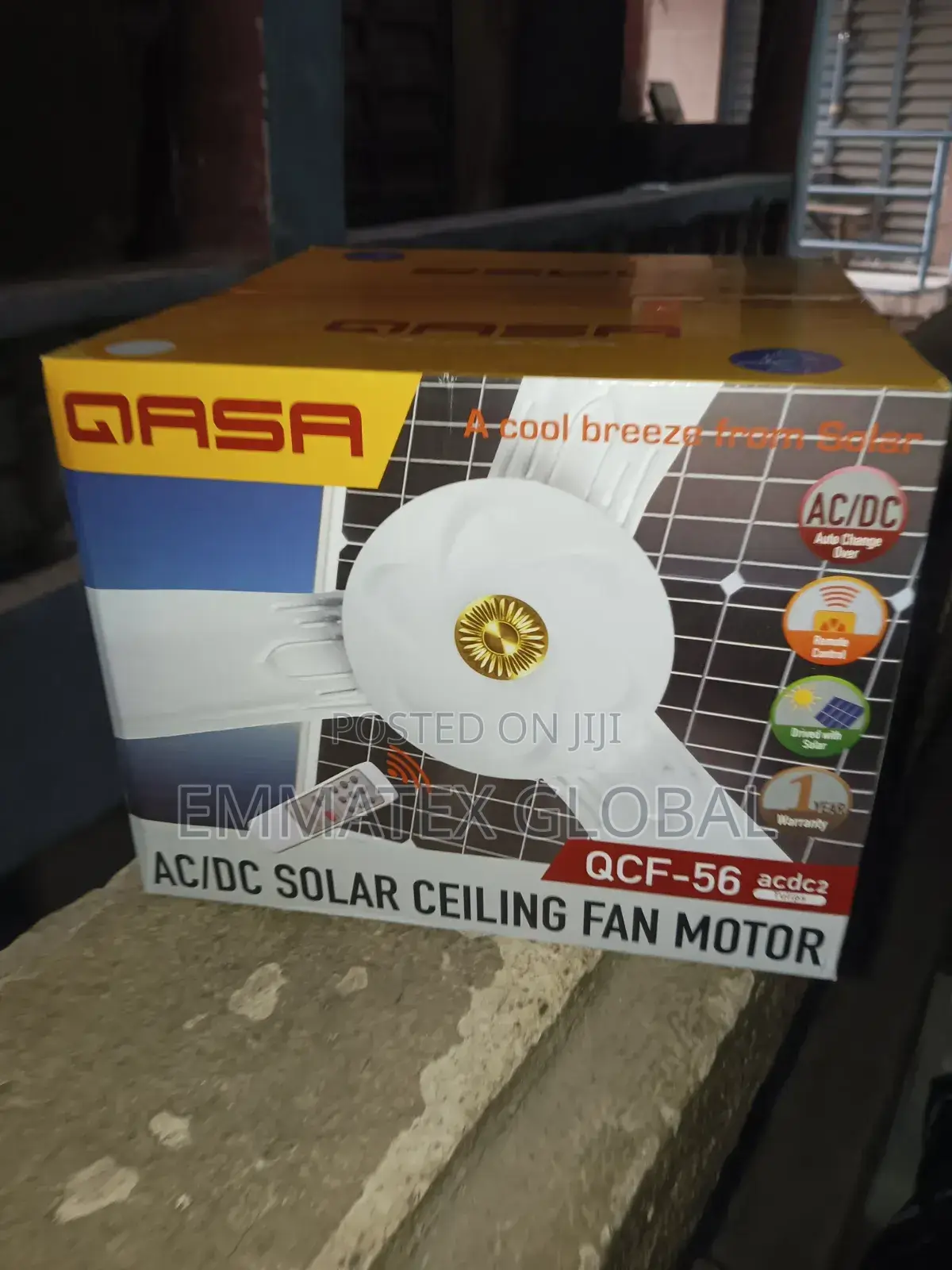 AC and Dc Solar Ceiling Fan Qasa