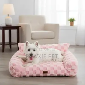 Short Fur Check Design Sofa Bed 76cm