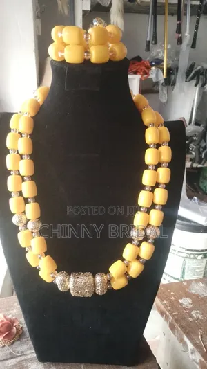 Yellow Beaded Necklace