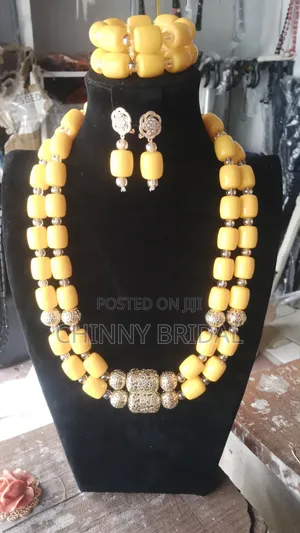 Yellow Beaded Necklace