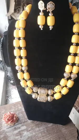 Yellow Beaded Necklace