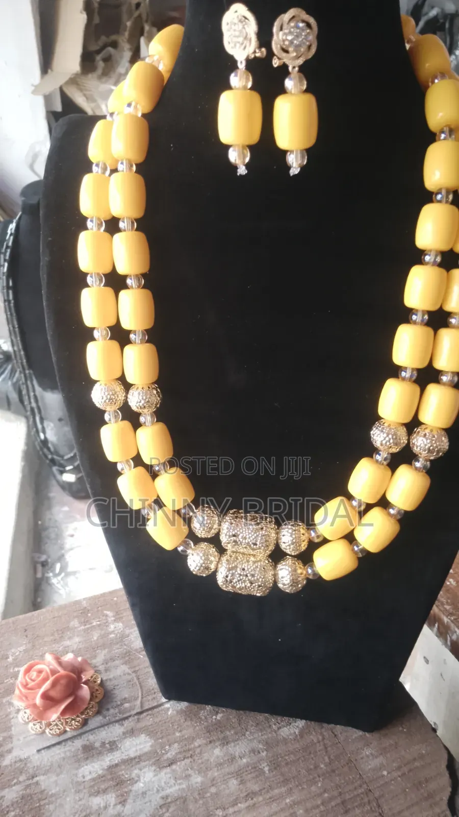 Yellow Beaded Necklace