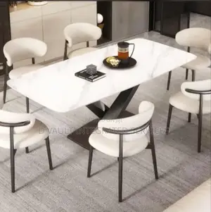 Modern 6 Seater Marble Dining