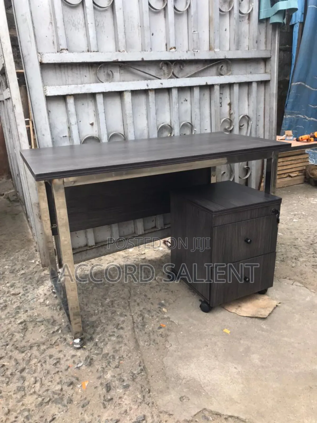 3ft Office Table With Stainless Frame