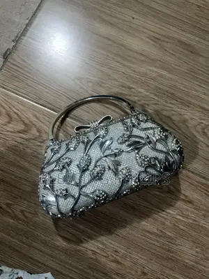 Silver Luxury Clutch Purse