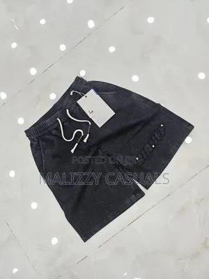Premium Quality Black Washed Shorts / Men and Women Casual Wears